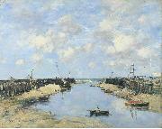 Eugene Boudin The Entrance to Trouville Harbour painting